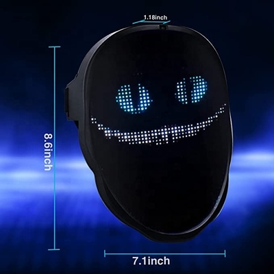 Control de encargo de la máscara DIY APP de Bluetooth LED de las caras para el partido de Halloween Cosplay