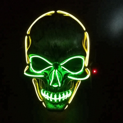 Enciéndase encima del color de la mascarilla de Halloween LED del alambre del EL DC3V 10 opcional