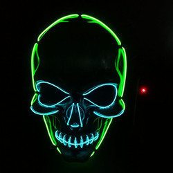 Enciéndase encima del color de la mascarilla de Halloween LED del alambre del EL DC3V 10 opcional