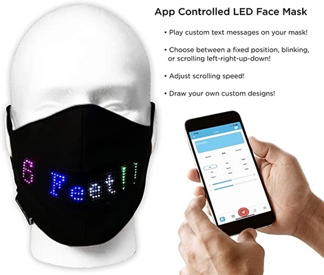 El App programable de Bluetooth de la mascarilla del festival LED del partido controló el USB recargable