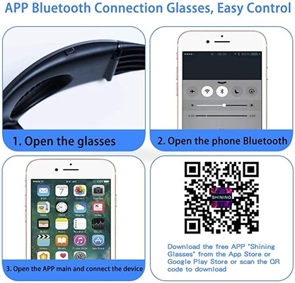 Vidrios llevados programables controlados del App con el modelo del texto de Bluetooth DIY