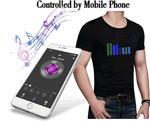 LED programable que enciende la camiseta modificada para requisitos particulares para el festival del partido