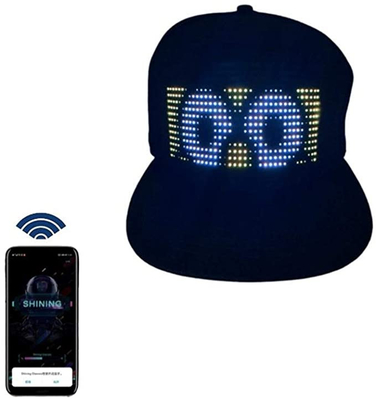 Sombrero mágico de la exhibición LED de DIY del texto del modelo de Bluetooth LED del sombrero del control programable del App