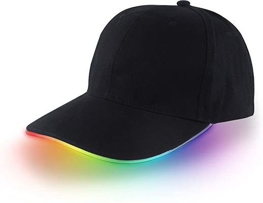 Encienda para arriba las gorras de béisbol de destello del LED que brillan intensamente para el festival del funcionamiento de la etapa de Hip Hop